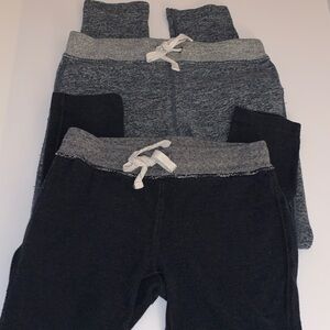 2 pairs J. Crew Women's Gray and Black Joggers